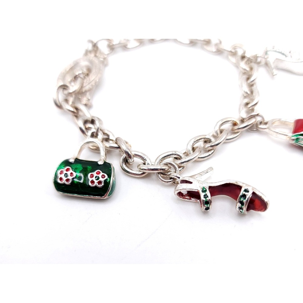 Fashion Charm Bracelet Heels Purses 7.5in - Picture 2 of 4